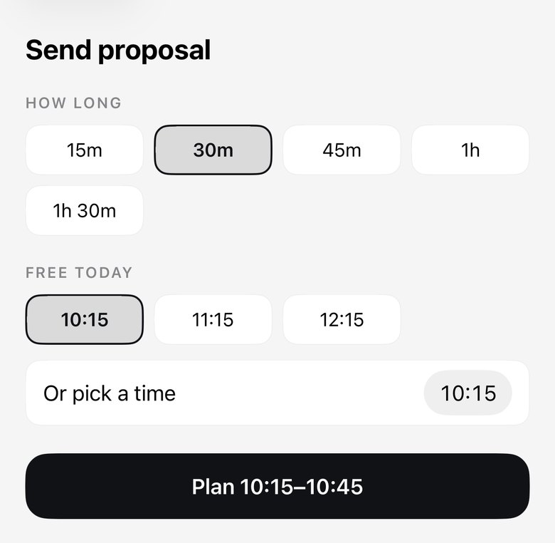 Plan a time: choose a length and a free time